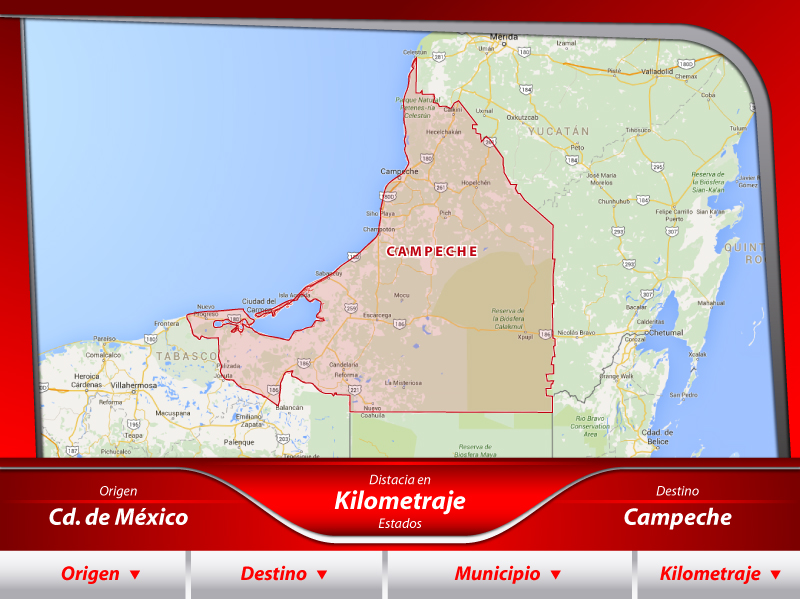 Mudanzas de la Ciudad de México a Campeche